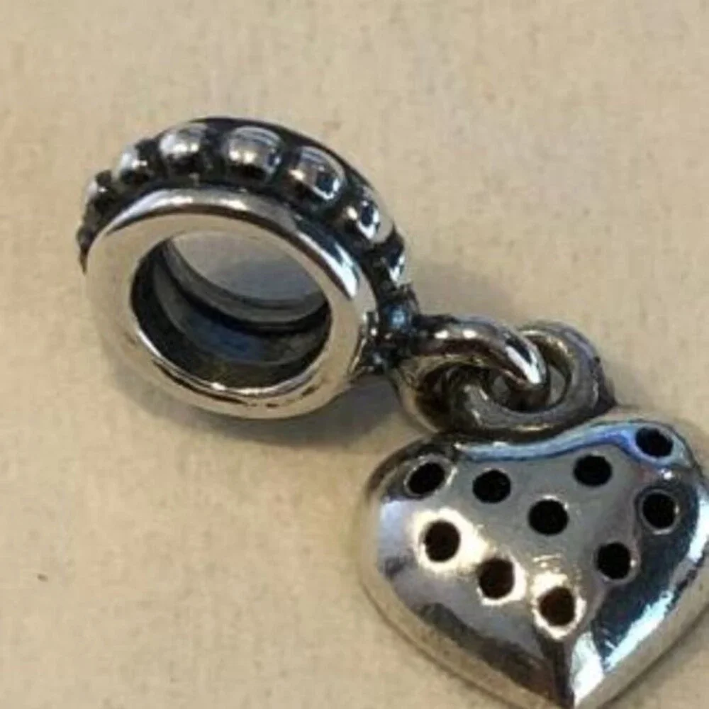 Authentic Pandora Heart Pave clear cz dangle